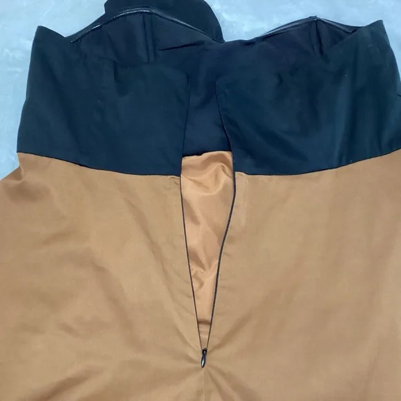 Anthropologie Hutch 18W RUNS SMALL Bow-Tie Tiered Ruffle Maxi Dress Black Brown - Picture 7 of 12